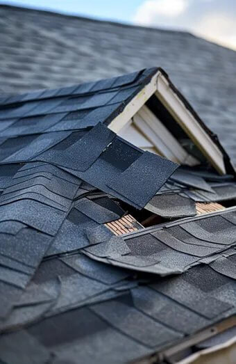 Storm Damage Roof Replacement X